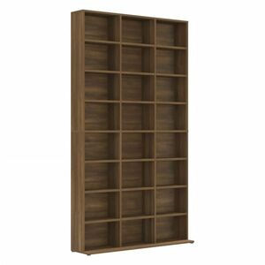 vidaXL barna tölgy színű szerelt fa CD-szekrény 102 x 23 x 177, 5 cm kép