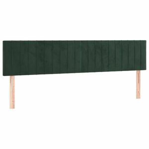 2 db sötétzöld bársony fejtámla 90x5x78/88 cm kép