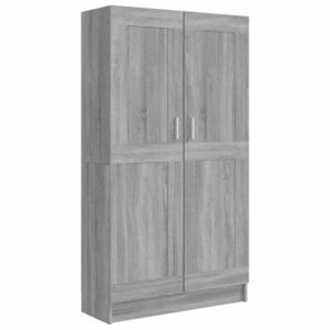 vidaXL szürke sonoma színű szerelt fa könyvszekrény 82, 5x30, 5x150 cm kép
