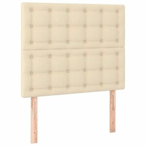 vidaXL krémszínű szövet fejtámla 100 x 5 x 118/128 cm kép