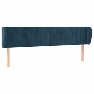 vidaXL sötétkék bársony fejtámla 163x23x78/88 cm kép