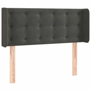 vidaXL sötétszürke bársony fejtámla szárnyakkal 83x16x78/88 cm kép