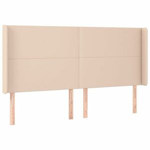 vidaXL cappuccino műbőr fejtámla szárnyakkal 203x16x118/128 cm kép