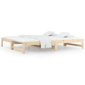 vidaXL tömör fenyőfa kihúzható kanapéágy 2x(80x200) cm kép