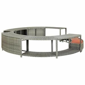 vidaXL szürke polyrattan jakuzzi-keret kép
