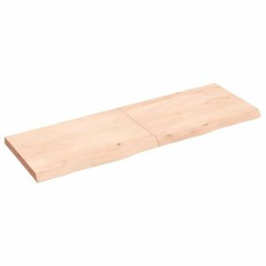 vidaXL kezeletlen tömör fa fürdőszobai pult 120x40x(2-4) cm kép