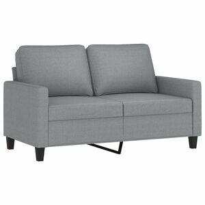 vidaXL világosszürke kétszemélyes szövetkanapé kép