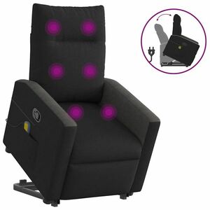 Fekete szövet dönthető állófotel kép