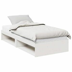 vidaXL nappali ágy matraccal fehér 100x200 cm tömör fa fenyőfa kép