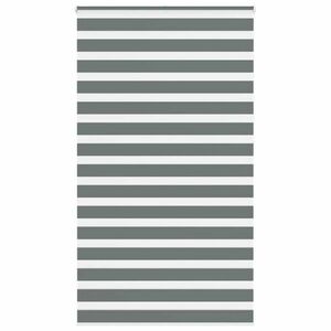 vidaXL zebrafüggönnyel sötét szürke szövetszélesség 115, 9cm poliészter kép