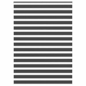 vidaXL zebrafüggönnyel fekete szövetszélesség 160, 9 cm poliészter kép