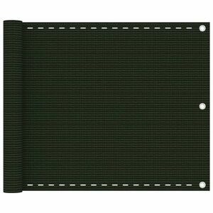 vidaXL sötétzöld HDPE erkélytakaró 75 x 500 cm kép