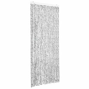 vidaXL világos- és sötétszürke zsenília rovarfüggöny 90 x 220 cm kép