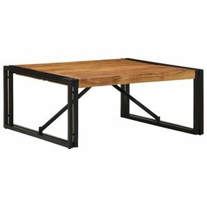 vidaXL tömör akácfa dohányzóasztal 80x80x35 cm kép