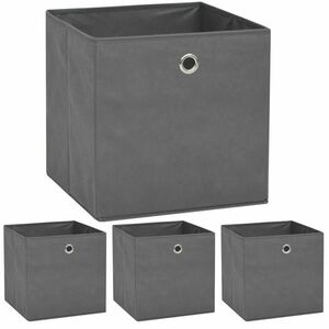 vidaXL 4 db szürke, nem szőtt tárolódoboz 32 x 32 x 32 cm kép