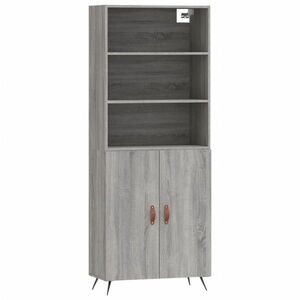 Szürke sonoma szerelt fa magasszekrény 69, 5 x 34 x 180 cm kép