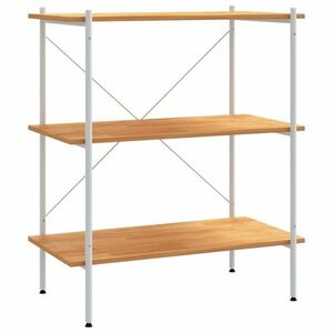 vidaXL fehér és tölgy 3 szintes polcrendszer 80x40x92 cm kép