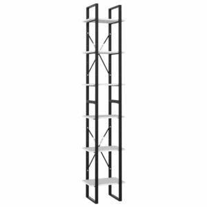 vidaXL 6-szintes fehér szerelt fa könyvszekrény 40 x 30 x 210 cm kép