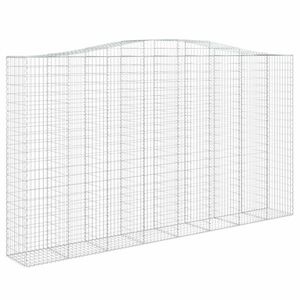 vidaXL íves horganyzott vas gabion kosár 400x50x220/240 cm kép