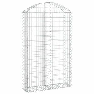 vidaXL íves horganyzott vas gabion kosár 100x30x160/180 cm kép