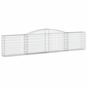 Íves horganyzott vas gabion kosár 400x30x80/100 cm kép