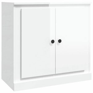 Magasfényű fehér szerelt fa tálalószekrény 70x35, 5x67, 5 cm kép