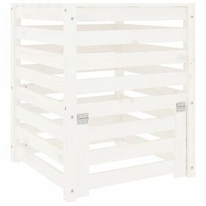 vidaXL fehér tömör fenyőfa komposztáló 63, 5x63, 5x77, 5 cm kép