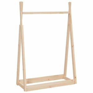 vidaXL tömör fenyőfa ruhatartó állvány 100 x 45x 150 cm kép