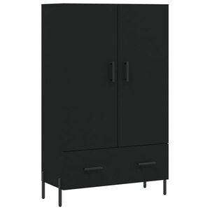 Fekete szerelt fa magasszekrény 69, 5 x 31 x 115 cm kép