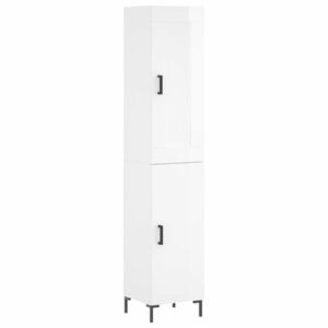 vidaXL magasfényű fehér szerelt fa magasszekrény 34, 5 x 34 x 180 cm kép