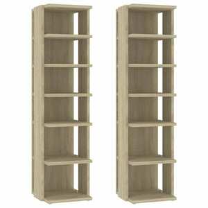 vidaXL 2 db sonoma tölgy színű cipősszekrény 27, 5 x 27 x 102 cm kép