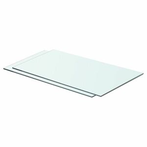 vidaXL 2 db átlátszó üveg paneles polc 60 x 30 cm kép