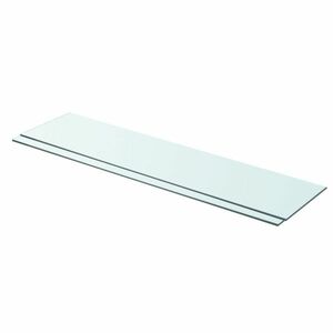 vidaXL 2 db átlátszó üveg paneles polc 90 x 20 cm kép