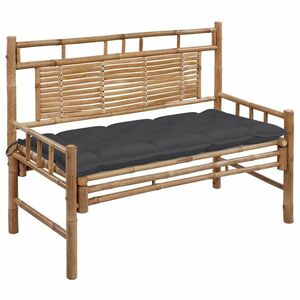 bambusz kerti pad párnával 120 cm kép