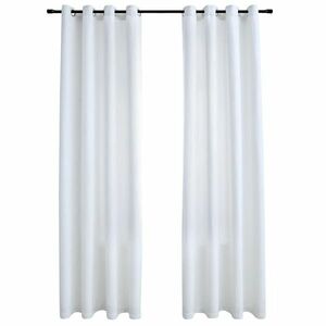 vidaXL 2 db törtfehér sötétítőfüggöny fémgyűrűkkel 140 x 175 cm kép