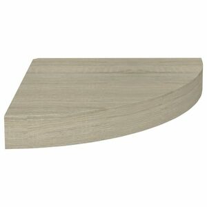 vidaXL tölgyszínű MDF lebegő sarokpolc 25 x 25 x 3, 8 cm kép