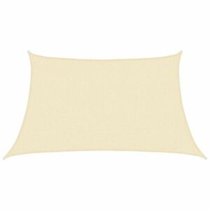 vidaXL krémszínű HDPE napvitorla 160 g/m² 3/4 x 2 kép