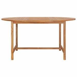 vidaXL tömör tíkfa kerti asztal 150 x 76 cm kép