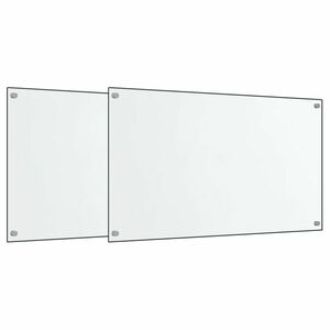 vidaXL 2 db átlátszó edzett üveg konyhai fröccsenésgátló 70 x 50 cm kép