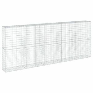 vidaXL horganyzott vas gabion kosár fedéllel 500 x 50 x 200 cm kép