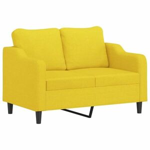 vidaXL 2 személyes világossárga szövet kanapé 120 cm kép