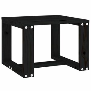 vidaXL fekete kerti tömör fenyőfa kisasztal 40x38x28, 5 cm kép