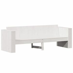 vidaXL 3 személyes fehér tömör fenyőfa kerti kanapé 189 x 60 x 62 cm kép