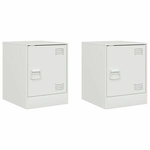 vidaXL 2 db fehér acél éjjeliszekrény 34, 5 x 39 x 44 cm kép