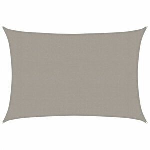 vidaXL világosszürke négyszögletű HDPE napvitorla 160 g/m² 3x4, 5 m kép