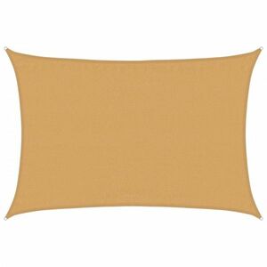 vidaXL homokszínű négyszögletű HDPE napvitorla 160 g/m² 3, 5x4, 5 m kép