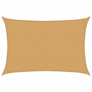 vidaXL homokszínű négyszögletű HDPE napvitorla 160 g/m² 2x3 m kép