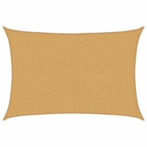 vidaXL homokszínű négyszögletű HDPE napvitorla 160 g/m² 2, 5x4 m kép