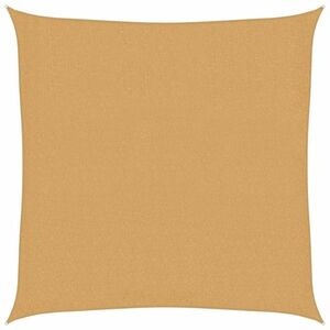 vidaXL homokszínű négyzet alakú HDPE napvitorla 160 g/m² 3, 6x3, 6 m kép