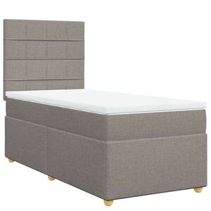 vidaXL tópszínű szövet rugós ágy matraccal 90 x 190 cm kép